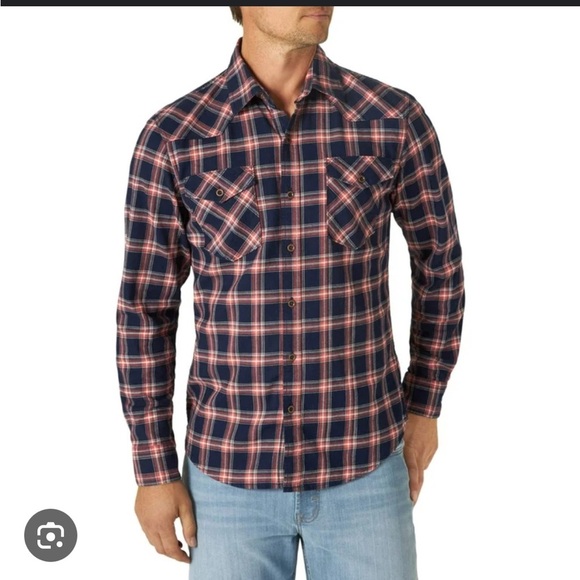 Wrangler Men’s Premium Slim Fit Button Shirt Size Large - Picture 1 of 7